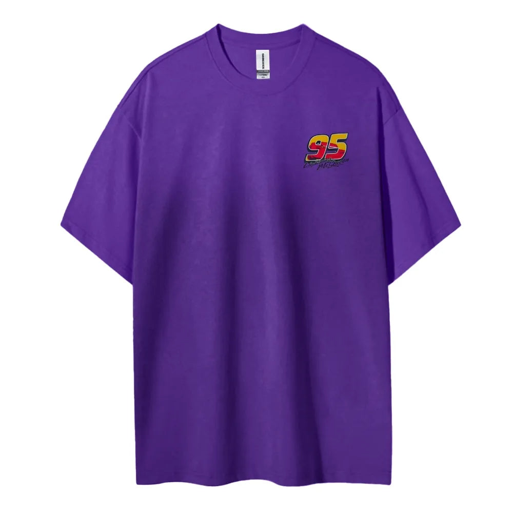 Crazy Racing McQueen Unisex Round Neck Anime T-shirt