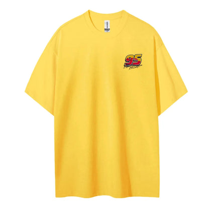 Crazy Racing McQueen Unisex Round Neck Anime T-shirt