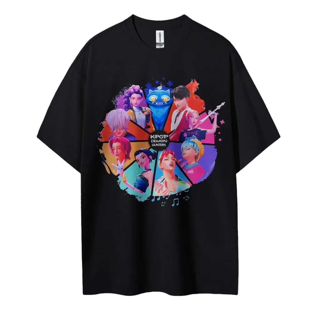 Kpopdemonhunters Unisex Round Neck Anime T-Shirt