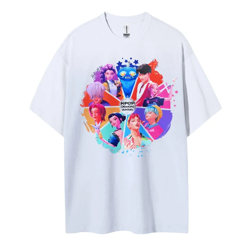 Kpopdemonhunters Unisex Round Neck Anime T-Shirt