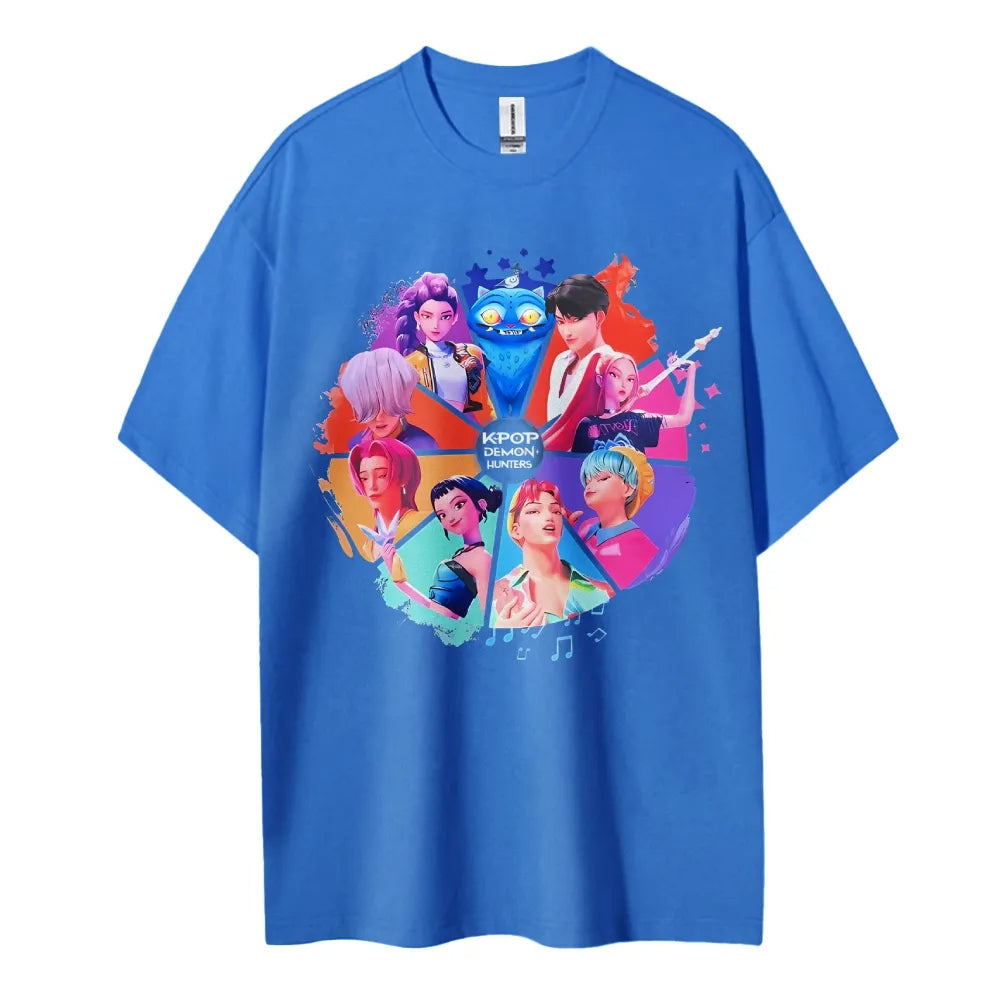 Kpopdemonhunters Unisex Round Neck Anime T-Shirt