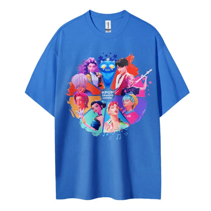 Kpopdemonhunters Unisex Round Neck Anime T-Shirt