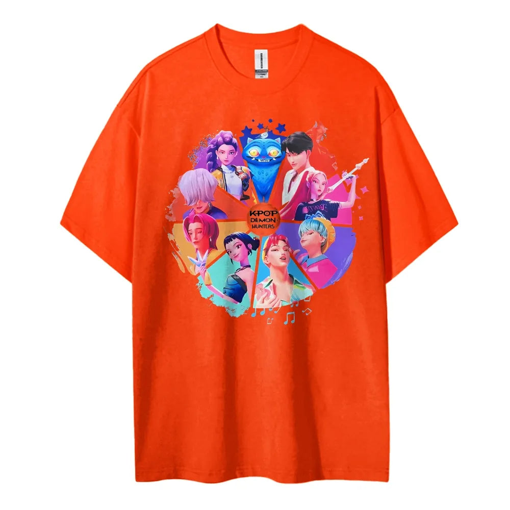 Kpopdemonhunters Unisex Round Neck Anime T-Shirt
