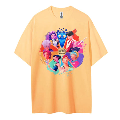 Kpopdemonhunters Unisex Round Neck Anime T-Shirt