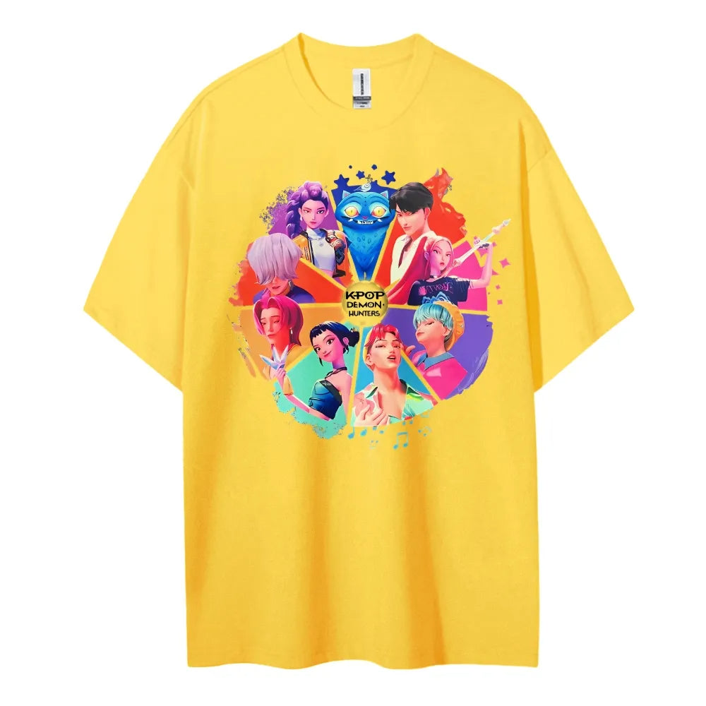 Kpopdemonhunters Unisex Round Neck Anime T-Shirt