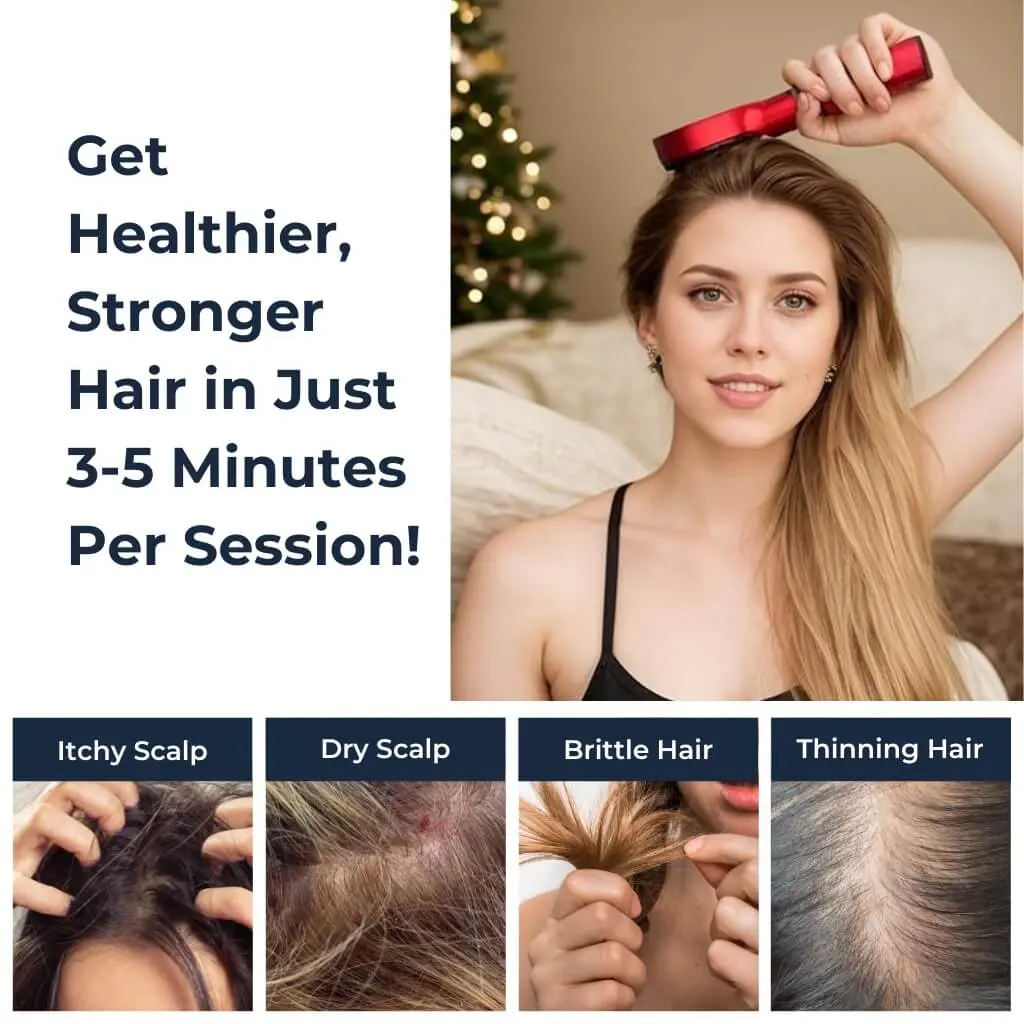 3-in-1 Comb Radiant Renewal Haircare Brush with Red Light Therapy