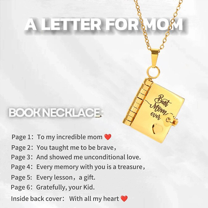 💖 Love Letter Heart Necklace – A Timeless Gift of Love