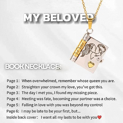 💖 Love Letter Heart Necklace – A Timeless Gift of Love