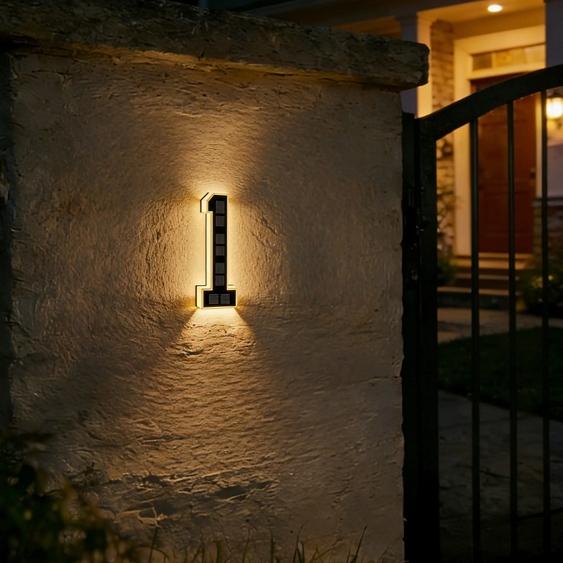 🏡 Solar Lighted House Numbers – Waterproof & Wire-Free