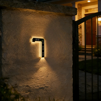 🏡 Solar Lighted House Numbers – Waterproof & Wire-Free