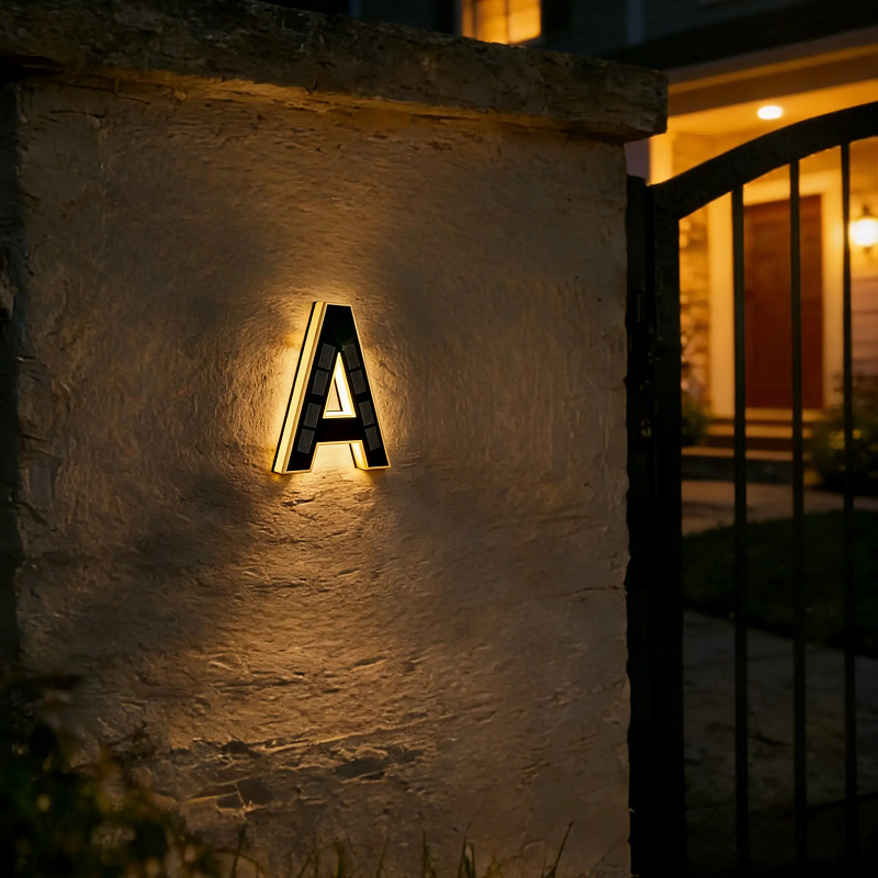 🏡 Solar Lighted House Numbers – Waterproof & Wire-Free