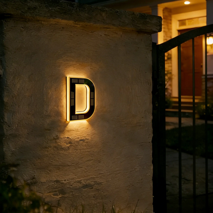 🏡 Solar Lighted House Numbers – Waterproof & Wire-Free