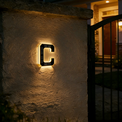 🏡 Solar Lighted House Numbers – Waterproof & Wire-Free