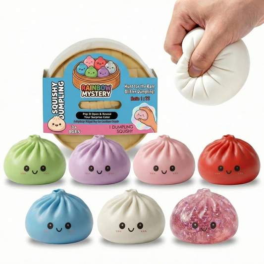 🏆 Last Day Promotion!Expressive Dumpling Squishy - Blind Box, Mysecret Bun Fidget Toy