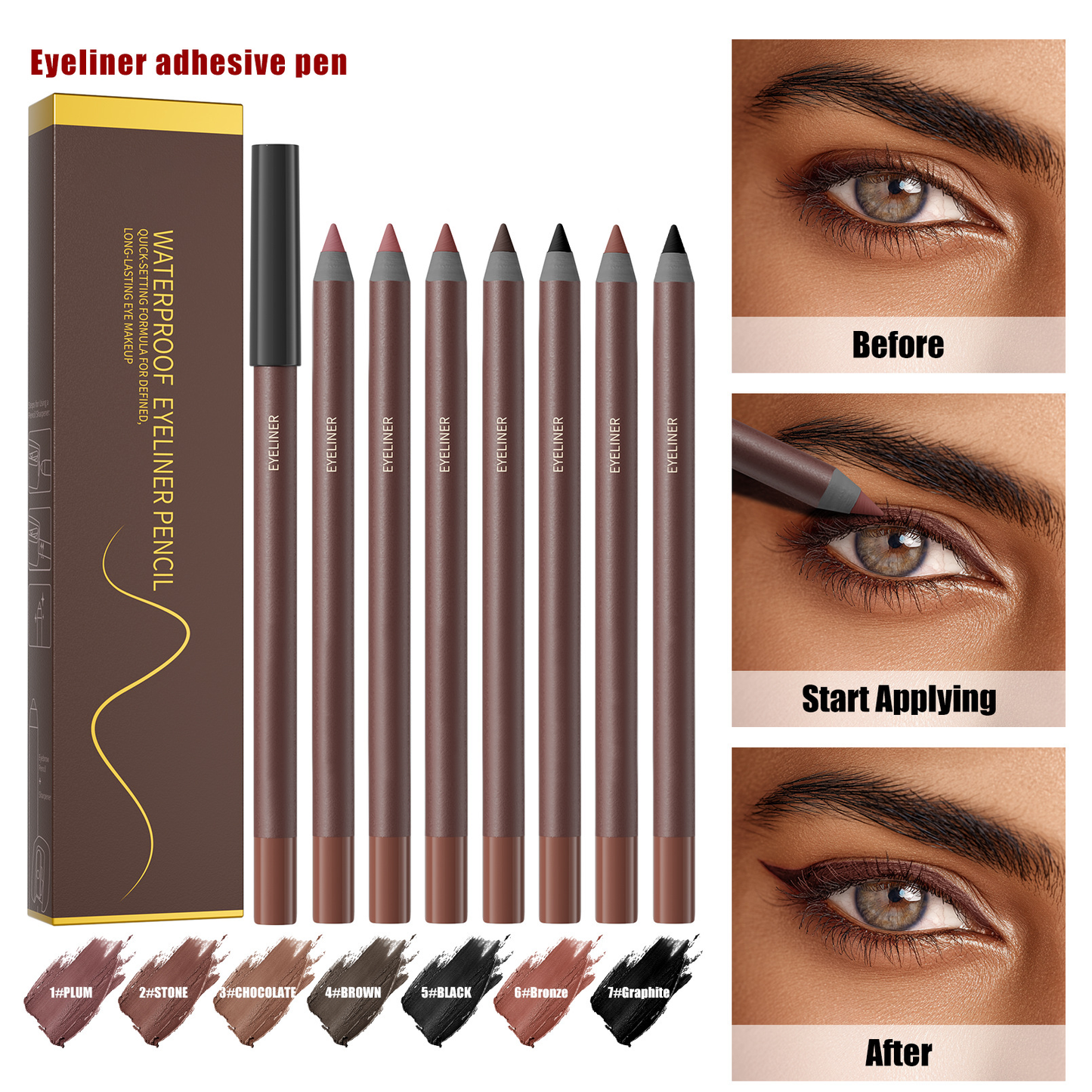 🌟 Best Selling🌟 24-Hour Waterproof Eyeliner — Sharpenable Pencil