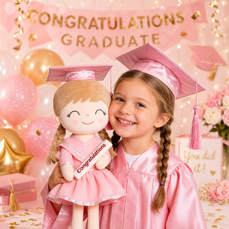 🎓💖 Graduation Girl Plush Doll –  Keepsake Gift for Class of 2026