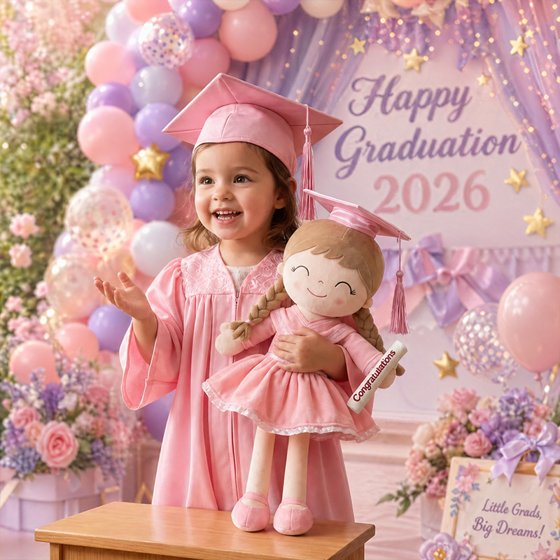 🎓💖 Graduation Girl Plush Doll –  Keepsake Gift for Class of 2026