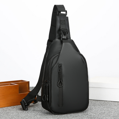 🔥 Hot Sale | Men’s Waterproof Sling Bag with USB Charging Port