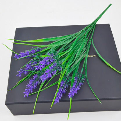 🏡 Artificial Lavender Monkey Grass Set – Realistic Outdoor Greenery