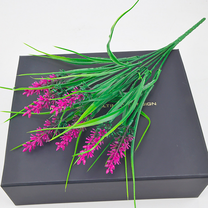 🏡 Artificial Lavender Monkey Grass Set – Realistic Outdoor Greenery