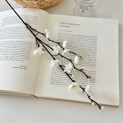 🌸 Artificial Plum Blossom Branches – Realistic Silk Flower Decor