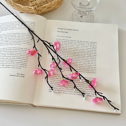 🌸 Artificial Plum Blossom Branches – Realistic Silk Flower Decor