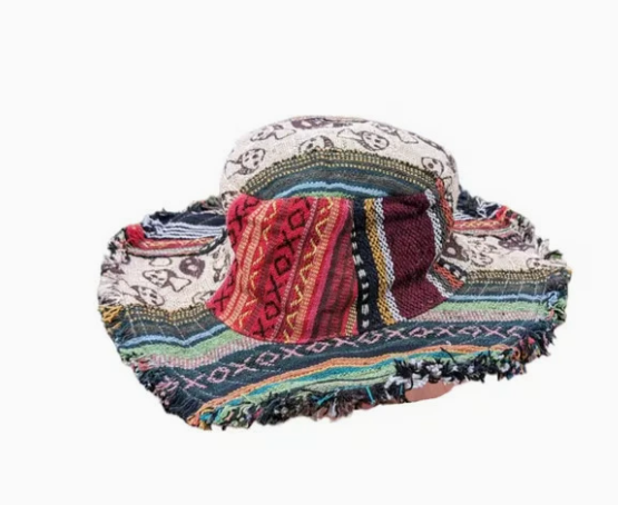 🔥Handmade Frayed Patchwork Bucket Hat