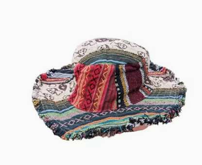 🔥Handmade Frayed Patchwork Bucket Hat