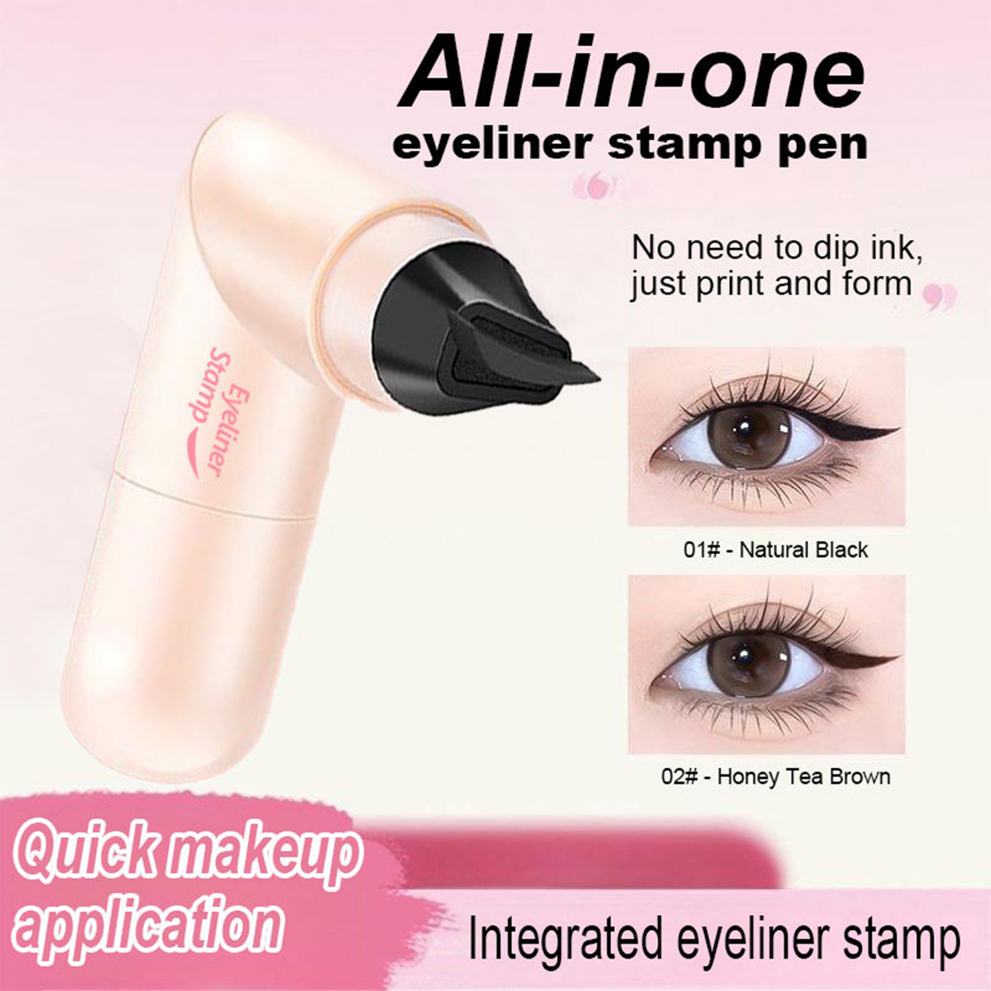 ✨ 5-Second Winged Eyeliner Stamp Pen —— Perfect Wings Made Easy