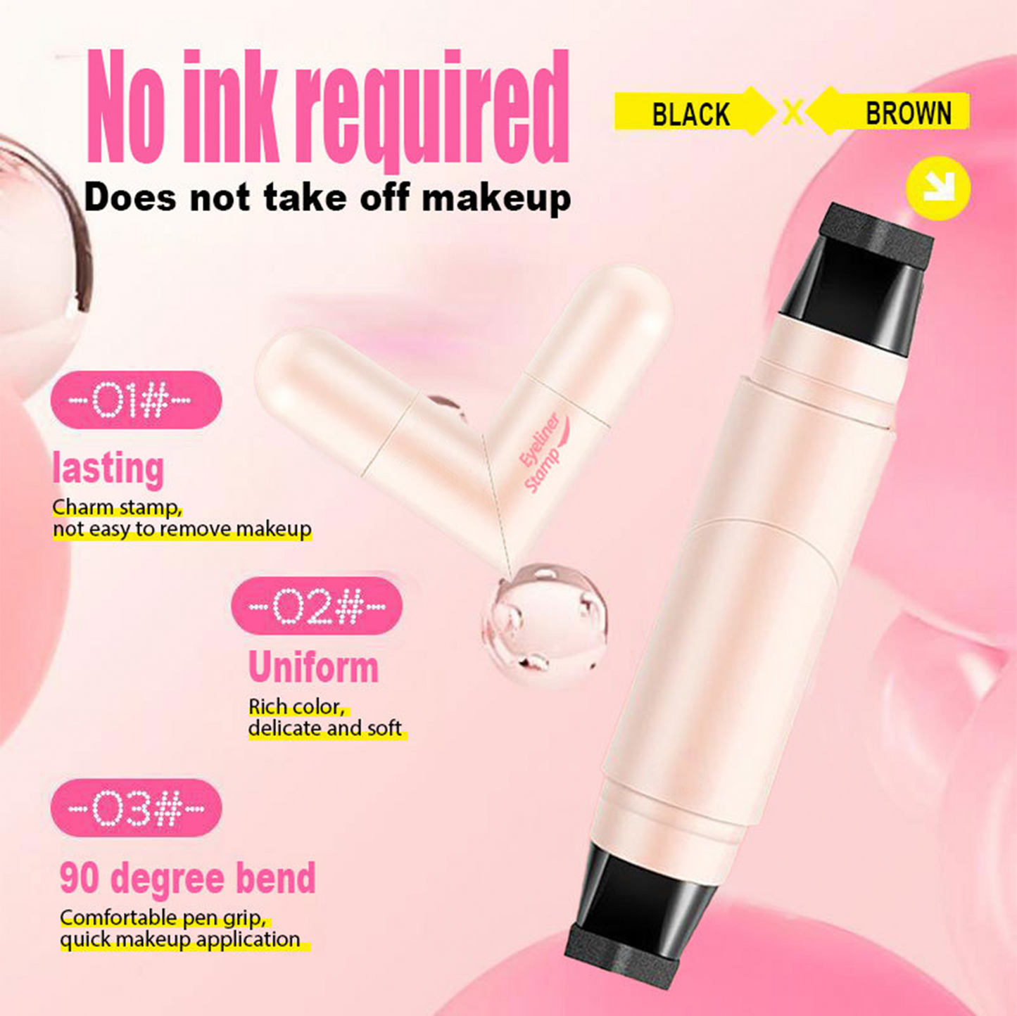 ✨ 5-Second Winged Eyeliner Stamp Pen —— Perfect Wings Made Easy