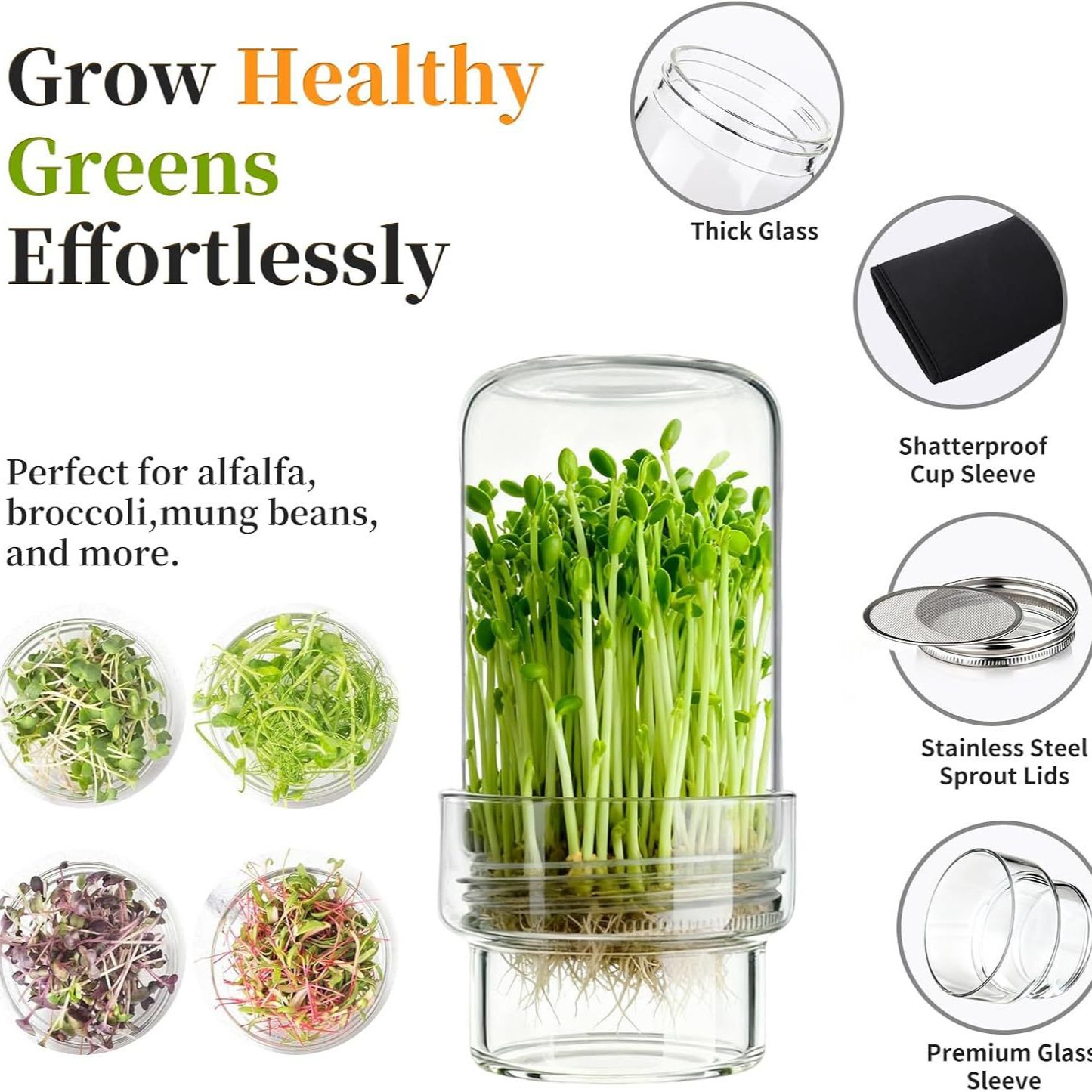 🥳Updated Sprouting Kit - Sprouting Jar Kits🔥Buy 2 Get 10% Off