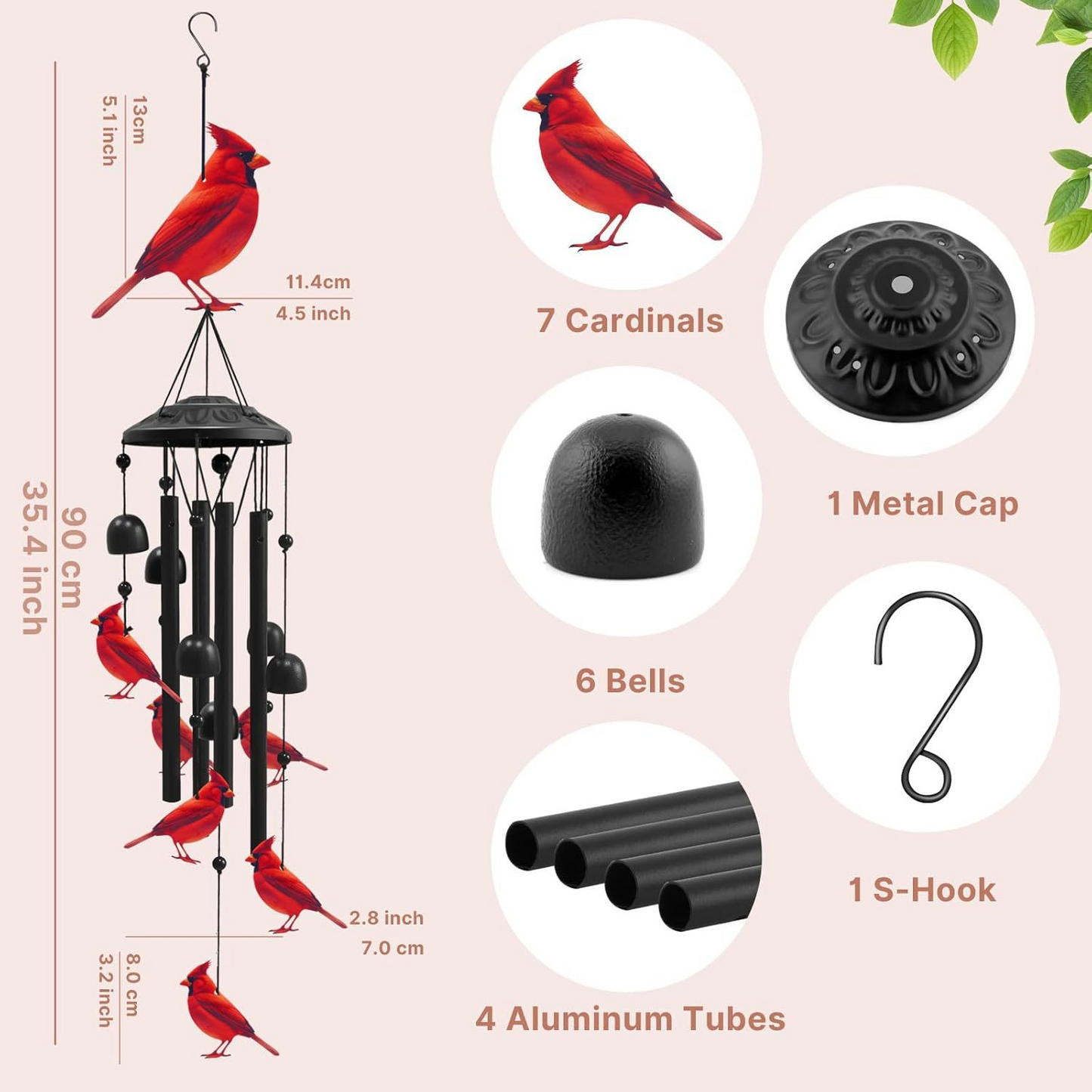 🔔Vintage Metal Memorial Wind Chimes ✨36 inches