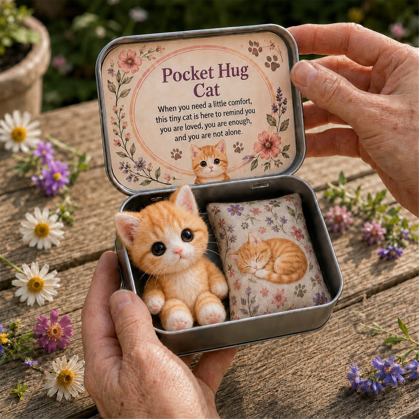 Pocket Hug Plush Keepsake Tin – Mini Comfort Gift
