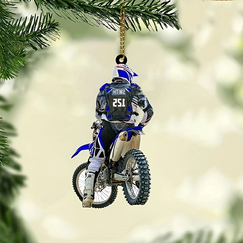 🏍️Personalized Motocross Dirt Bike Christmas Ornament - Gift for Motocross Racers