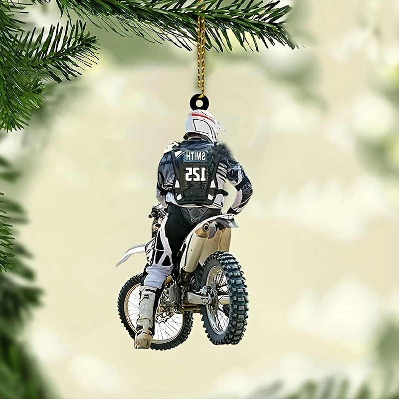 🏍️Personalized Motocross Dirt Bike Christmas Ornament - Gift for Motocross Racers