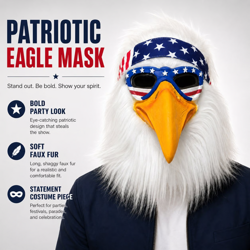 🔥 Viral Bald Eagle Mask🦅Halloween party masks