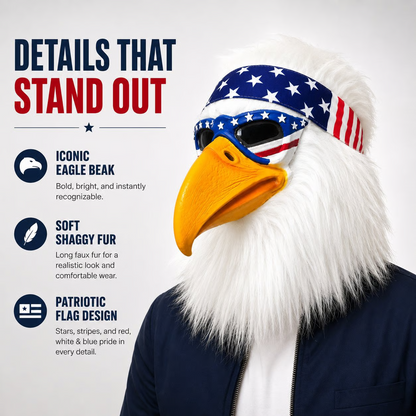 🔥 Viral Bald Eagle Mask🦅Halloween party masks