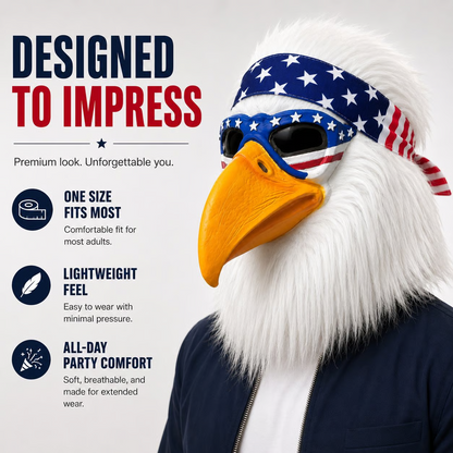 🔥 Viral Bald Eagle Mask🦅Halloween party masks