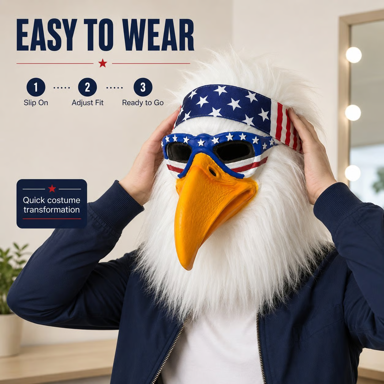 🔥 Viral Bald Eagle Mask🦅Halloween party masks