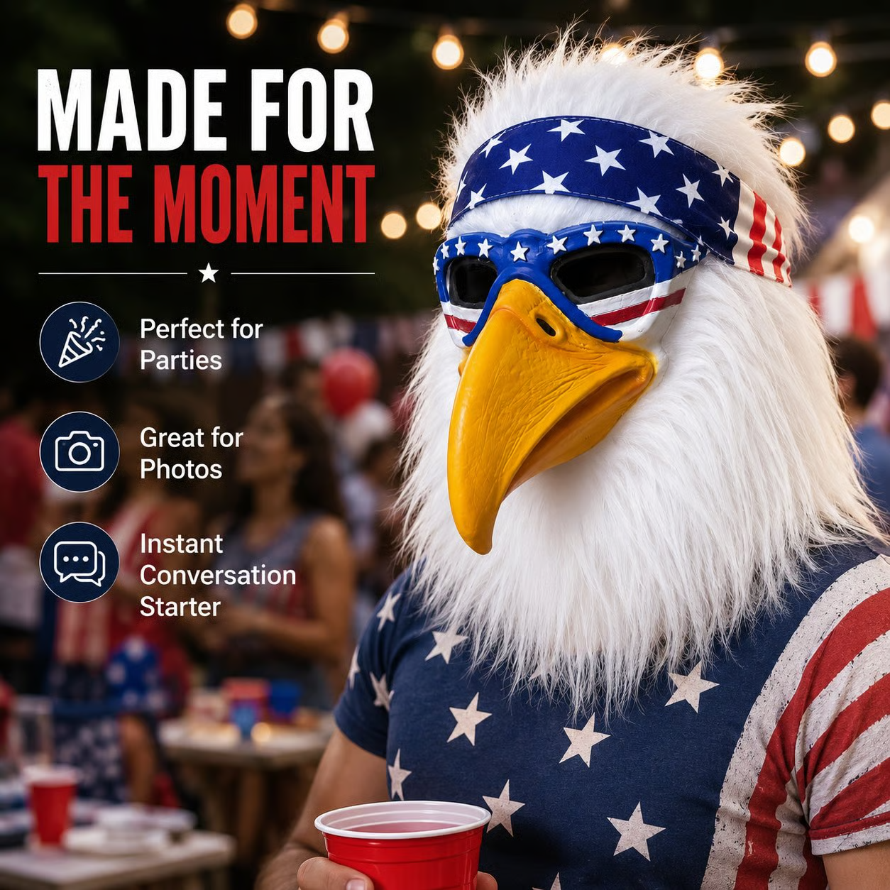 🔥 Viral Bald Eagle Mask🦅Halloween party masks