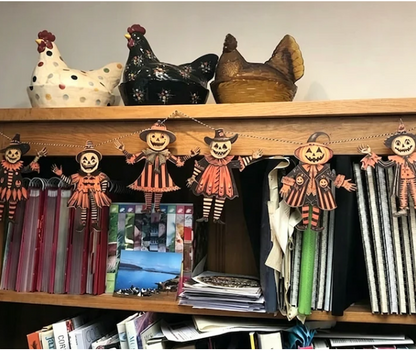 Vintage Halloween Wooden Wall Hanging Set