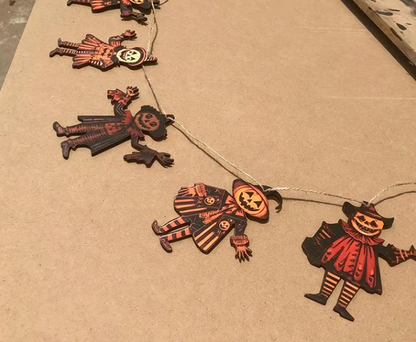 Vintage Halloween Wooden Wall Hanging Set