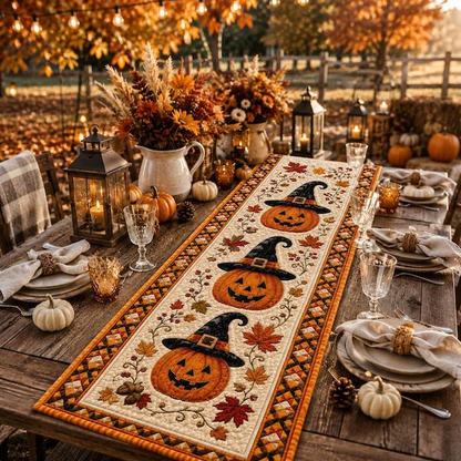 🍂 Autumn Spell Quilted Table Runner – Instant Cozy Fall & Halloween Vibe 🎃