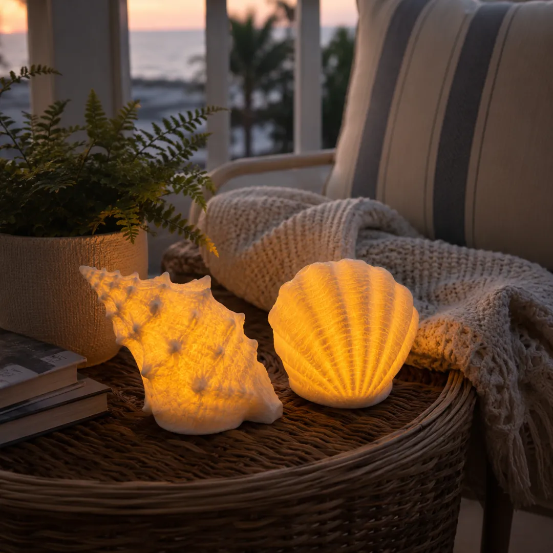 🔥Last Day 50% OFF🔥Coastal Afterglow Shell & Conch Light Set🐚