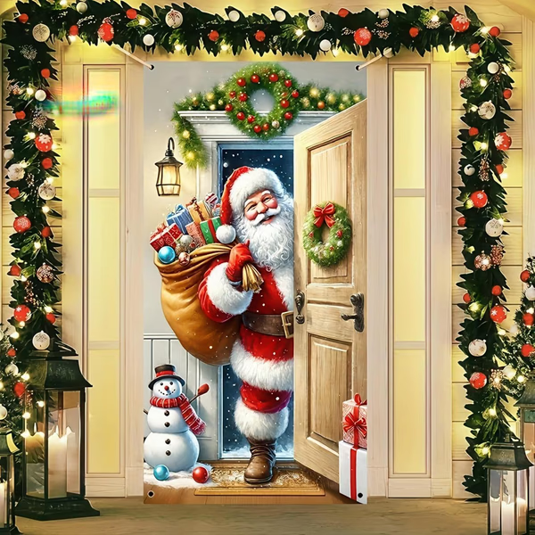 🎄Christmas Door Cover For Instant Holiday Decor✨