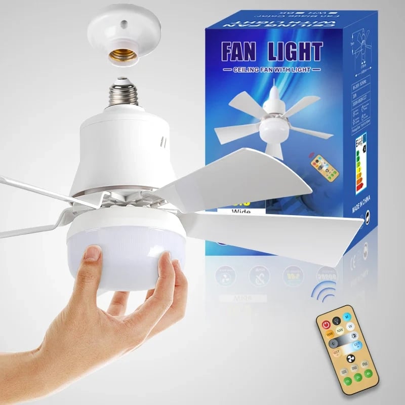 🏆LAST DAY SALE 49% OFF🔥SmartBreez 40W LED Ceiling Fan Light – 20.5” Ultra-Quiet with Remote 🎯 | E27 + FREE B22 Adapter 🔌 | For Bedroom 😴, Kitchen 👩‍🍳 & Garage 🛠️ – UK Ready! 🇬🇧