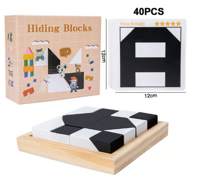🖤🌟Puzzles Hidden Building Blocks Puzzles Toys