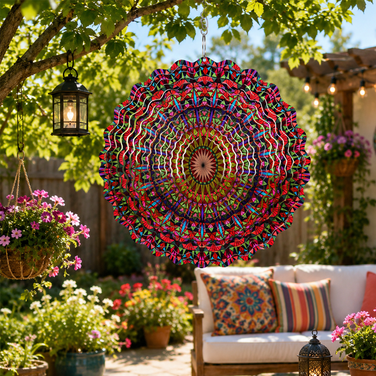 ✨3D Rotating Wind Spinner🏡Metal Garden Hanging Decor for Patio & Yard