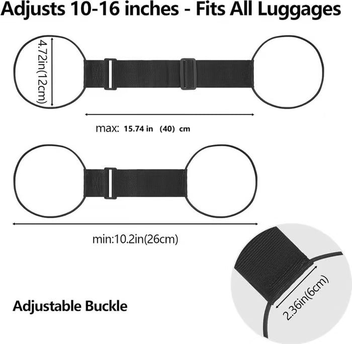 💥 2pack Multi Use Strong Adjustable Luggage Connector Straps