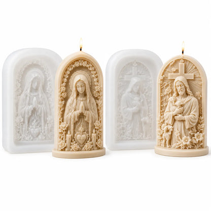 ⏳49% OFF – ✝️ Good Shepherd Jesus 3D Candle Mold Set
